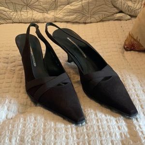 Donald J Pliner Brown Suede Sling Back. 10M